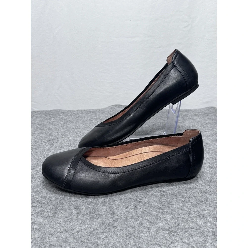 Vionic Caroll Ballet Shoes Black Leather Women's Size 8 - Picture 4 of 10